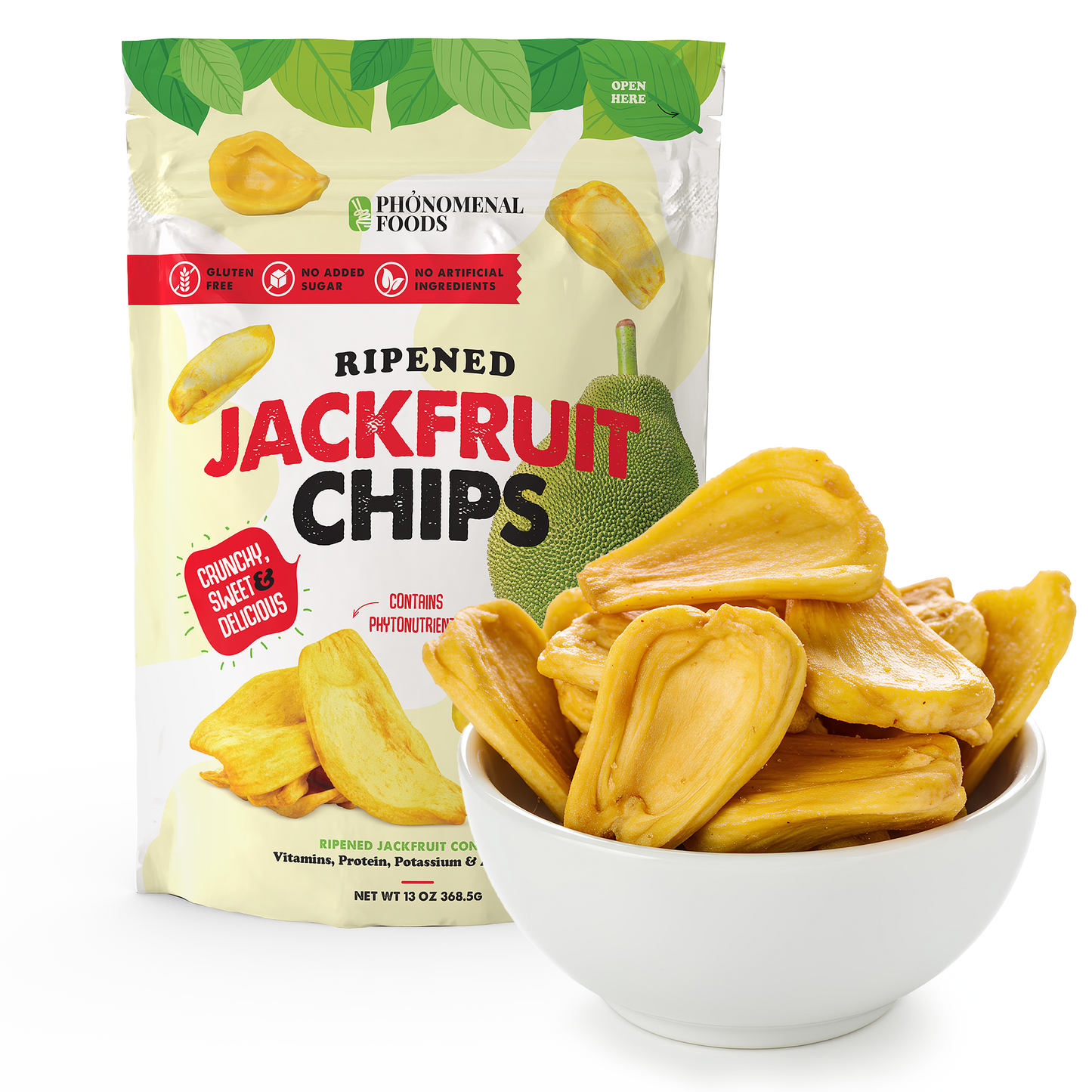 Pho'nomenal Ripened Jackfruit Chips – Crunchy Snack, 13oz Bag