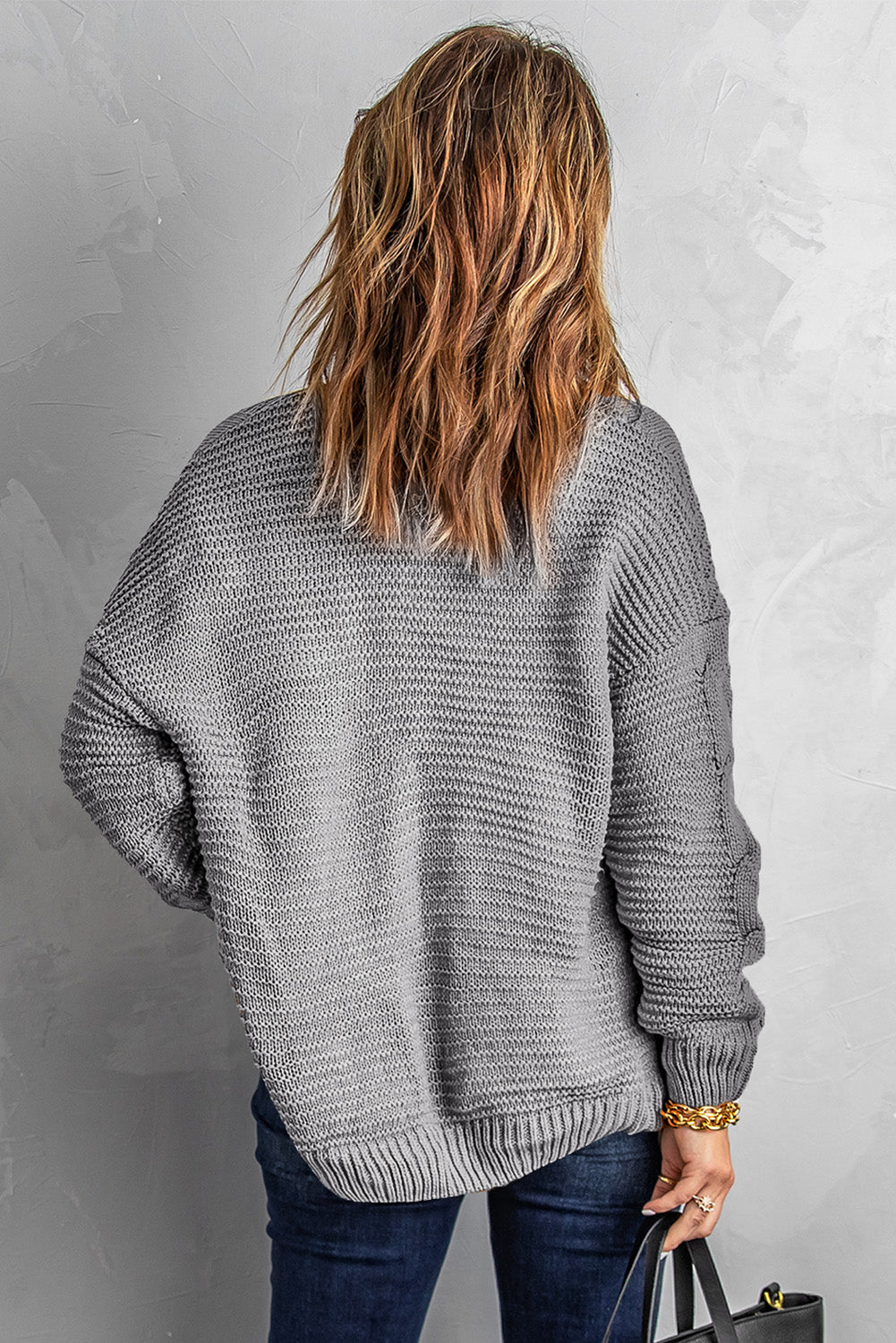 Lyralara Long Sleeve Knit Cardigan – Cozy Open Front Sweater