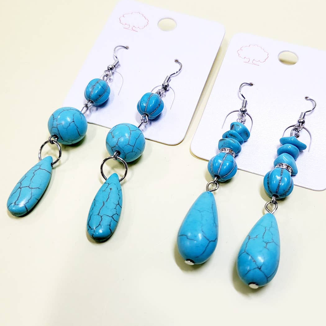 Turquoise Dangle Earrings – Stylish Boho Jewelry