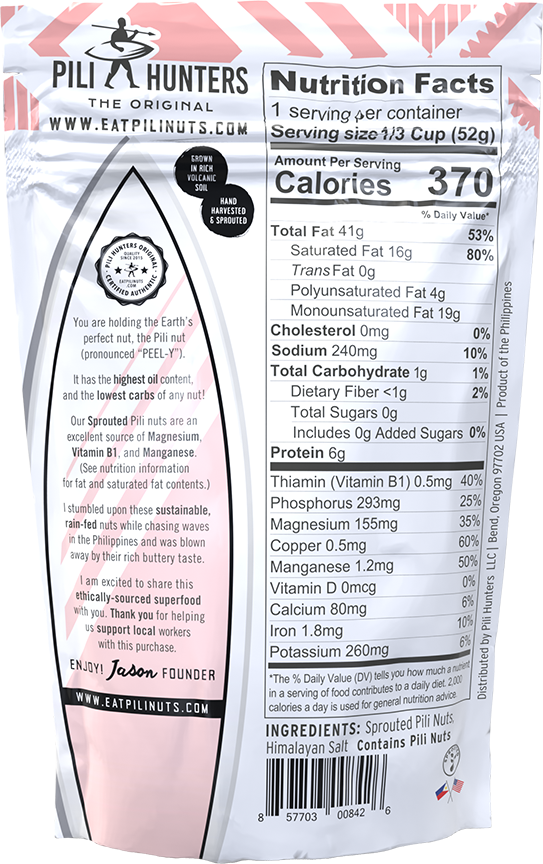 Pili Hunters Pink Himalayan Salt Pili Nuts (1.85oz) - Superfood Snacks