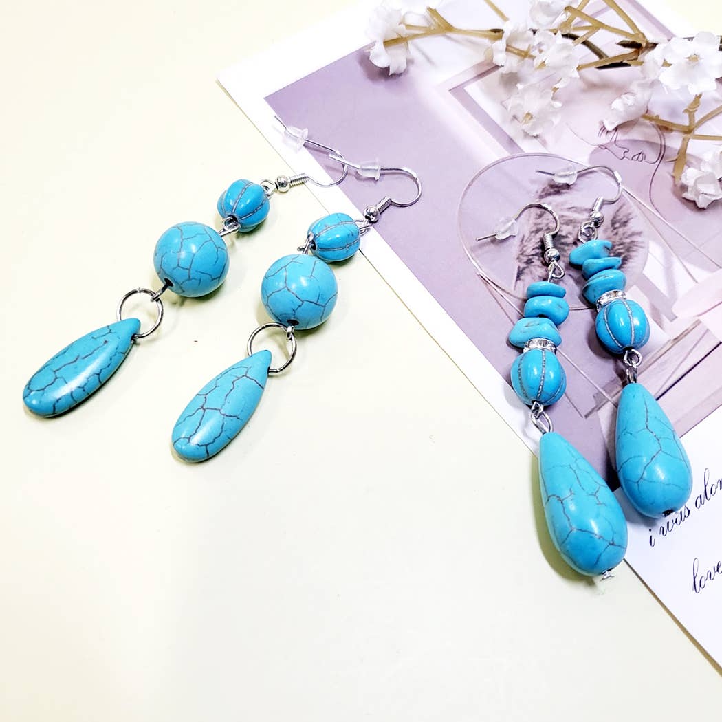 Turquoise Dangle Earrings – Stylish Boho Jewelry