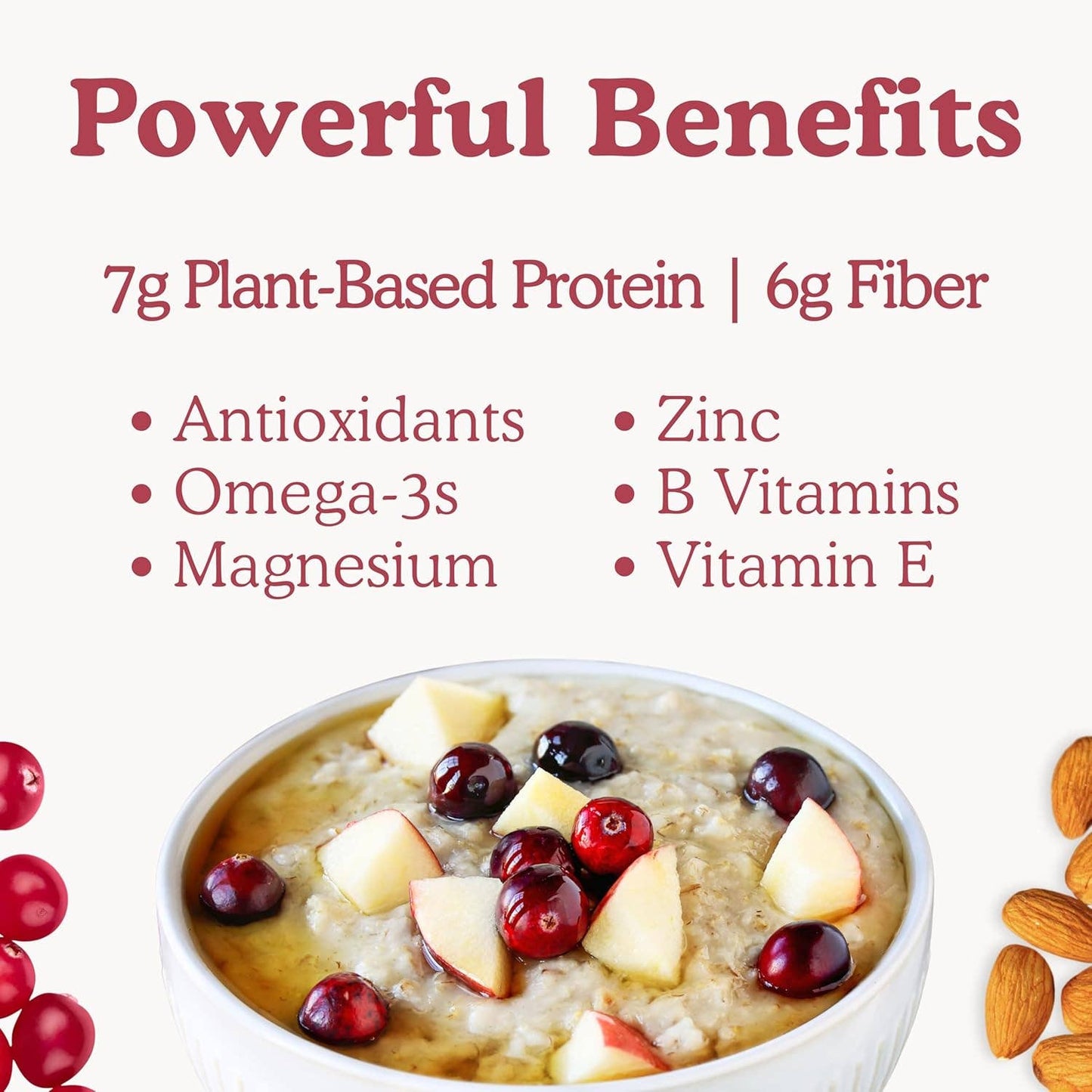 Cranberry Almond Flax Oat Cup – High‑Fiber, Antioxidant Breakfast