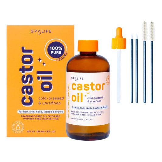 Castor Oil 100% Pure – Hair Growth & Hydration for Hair, Skin, Nails, Lashes & Brows