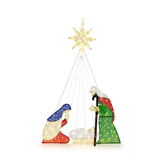 Lighted Nativity Scene (6 Feet, 240 LEDs) – Inspired by Filipino Christmas Traditions