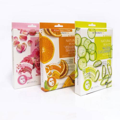 Vitamin‑C + Mango Face Mask Sheet Set (6 Pack) – Glow & Purify