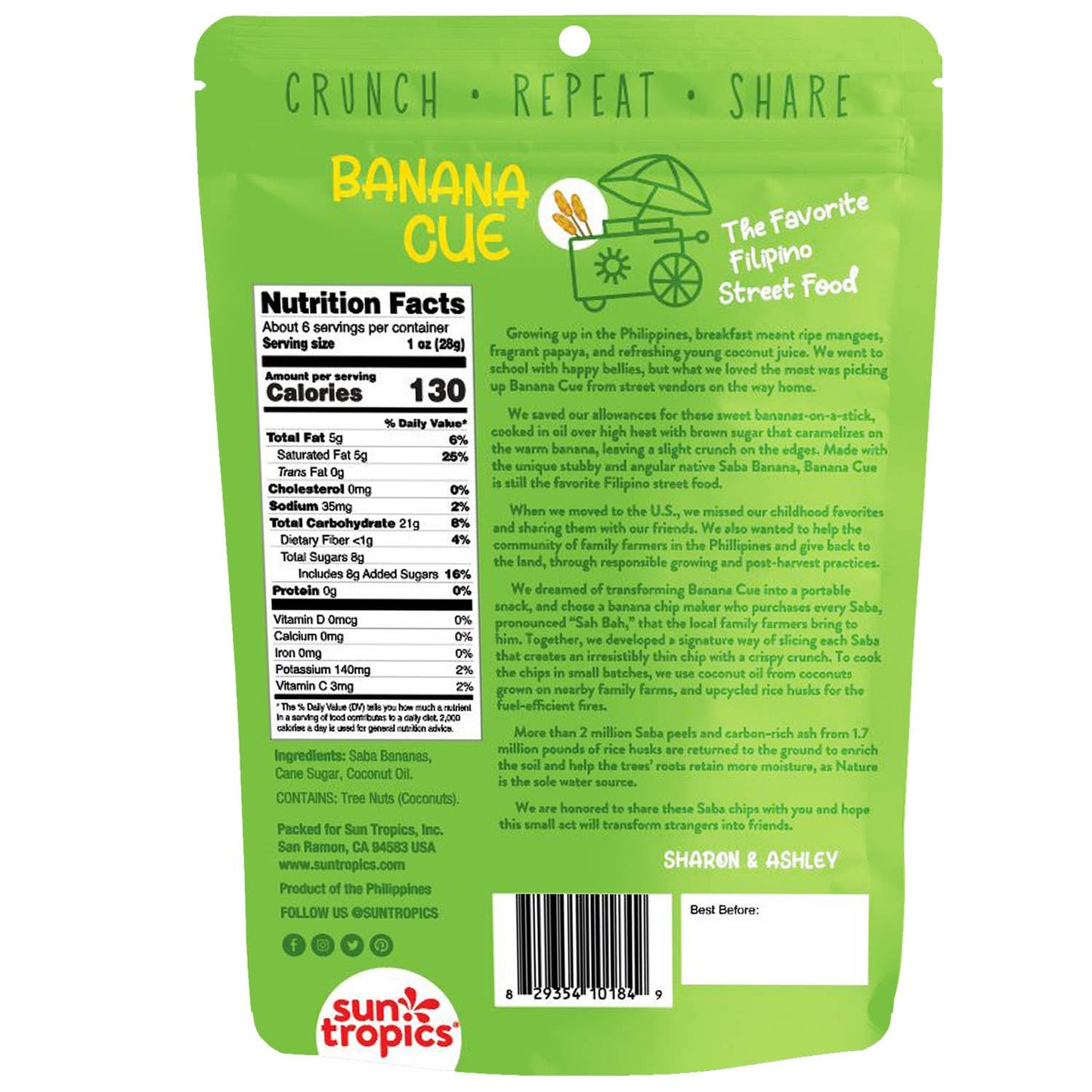 Sun Tropics Saba Banana Chips - Original 6oz