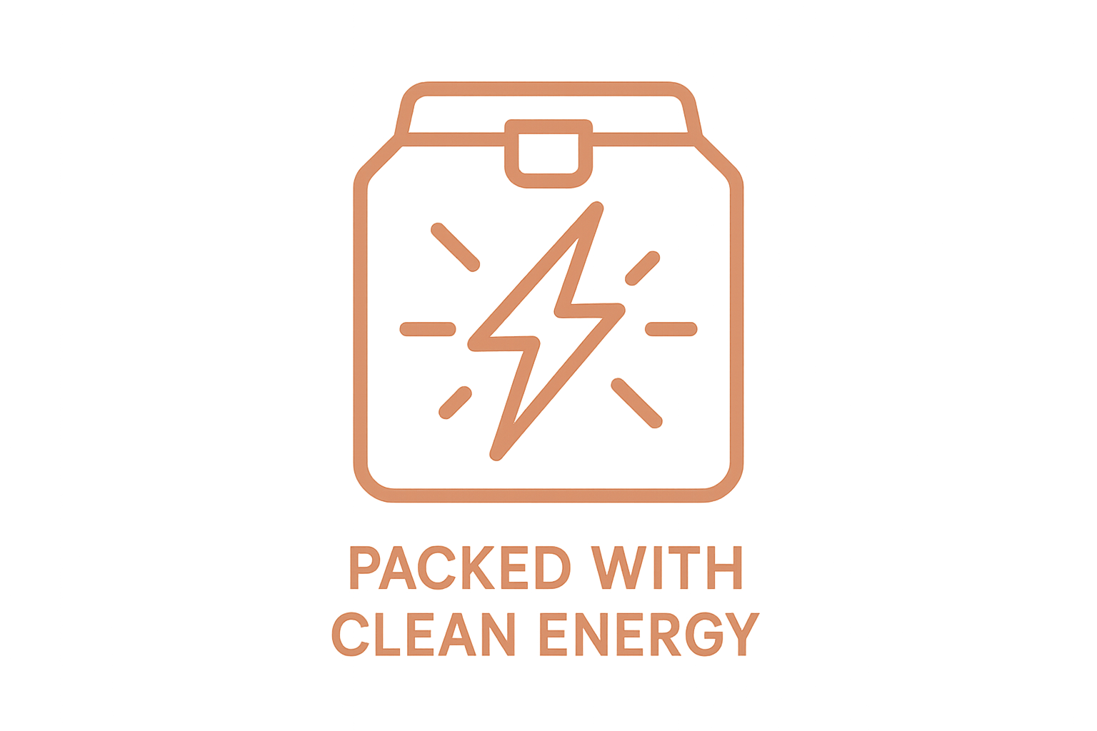 Clean Energy Icon - Terracotta