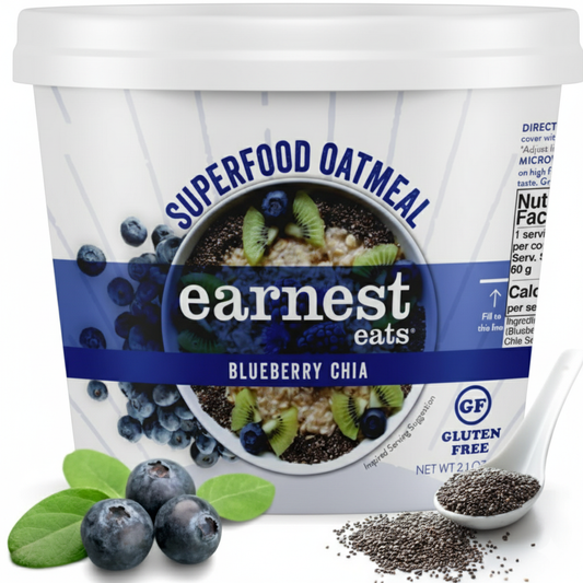Superfood Blueberry Chia Oatmeal Cup - Nutritious, Quick, Superfood Breakfast