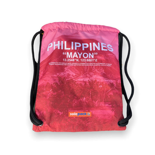 Philippines “Mayon” Volcano Drawstring Backpack – Lightweight Travel Bag